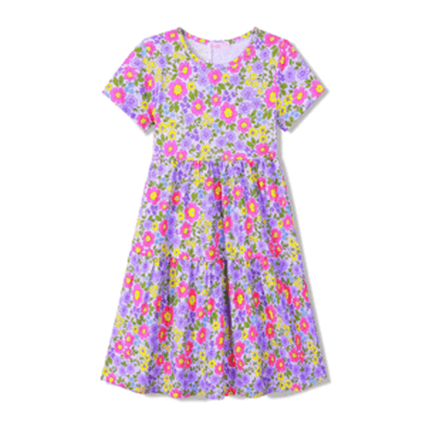 Dívčí šaty - KUGO CS1067, fialková Barva: Fialková, Velikost: 116