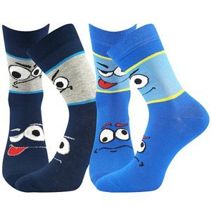 Chlapecké ponožky Boma - Tlamik, tmavě modrá, modrá Barva: Modrá, Velikost: 25-29