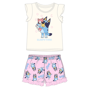 Bluey - licence Dívčí pyžamo - Bluey 5204011, smetanová / růžová Barva: Béžová, Velikost: 104