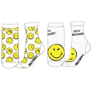 Smiley World - licence Dětské ponožky - Smiley World 5234125, bílá / světle šedý melír Barva: Mix barev, Velikost: 23-26