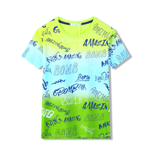 Chlapecké tričko - KUGO FC0353, signální / světle modrá Barva: Mix barev, Velikost: 140