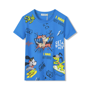 Chlapecké tričko - KUGO HC9346, tyrkysová Barva: Tyrkysová, Velikost: 104