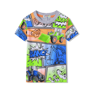 Chlapecké tričko - KUGO HC9338, mix barev / šedý lem Barva: Mix barev, Velikost: 116