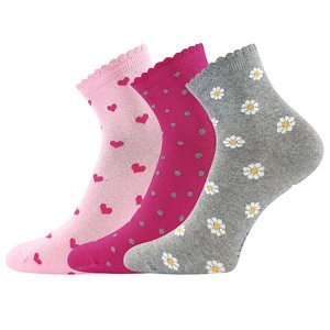Dívčí ponožky Lonka - Ema, mix barev Barva: Mix barev, Velikost: 20-24