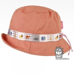 Bavlněný letní klobouk Dráče - Palermo 27, lososová, safari Barva: Lososová, Velikost: 52-54