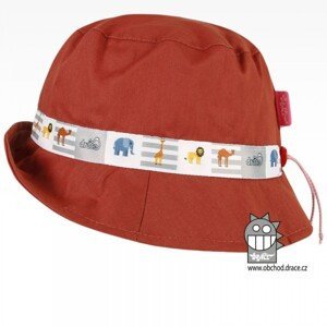 Bavlněný letní klobouk Dráče - Palermo 28, cihlová, safari Barva: Oranžová, Velikost: 46-48