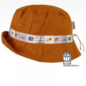Bavlněný letní klobouk Dráče - Palermo 29, hořčicová tmavá, safari Barva: Žlutá, Velikost: 46-48