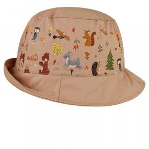 Bavlněný letní klobouk Dráče - Mallorca 28, béžová, lesní zvířátka Barva: Béžová, Velikost: 48-50