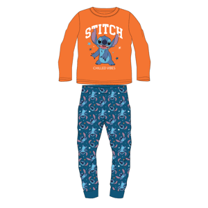 Lilo & Stitch - licence Chlapecké pyžamo - Lilo & Stitch 5204B886, oranžová / petrol Barva: Oranžová, Velikost: 110
