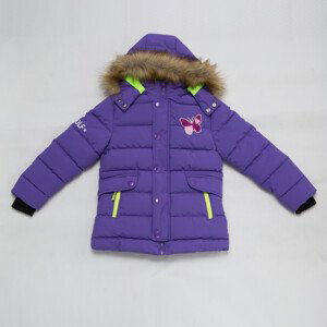 Dívčí zimní bunda - Wolf B2868, fialová Barva: Fialová, Velikost: 122