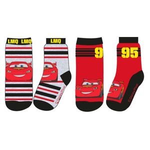 Cars- Auta - licence Chlapecké ponožky - Auta 52345558, šedá/ červená Barva: Červená / šedá, Velikost: 23-26
