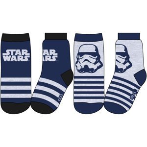 Star-Wars licence Chlapecké ponožky - Star Wars 52344997, světle šedá/ tmavě modrá Barva: Tmavě modrá/ šedá, Velikost: 23-26