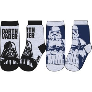 Star-Wars licence Chlapecké ponožky - Star Wars 52345697, světle šedá/ tmavě modrá Barva: Tmavě modrá/ šedá, Velikost: 27-30
