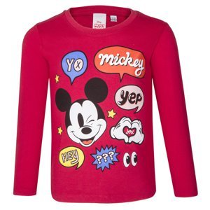 Mickey Mouse - licence Chlapecké triko - Mickey Mouse 133, červená Barva: Červená, Velikost: 98-104
