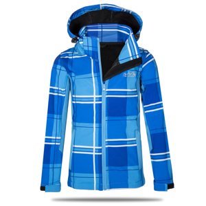 Chlapecká softshellová bunda - NEVEREST 42613C, modrá kostka Barva: Modrá, Velikost: 110