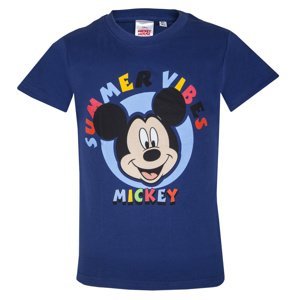 Mickey Mouse - licence Chlapecké triko - Mickey Mouse 169, tmavě modrá Barva: Modrá tmavě, Velikost: 98