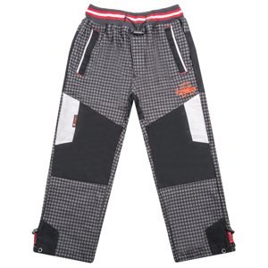 Chlapecké outdoorové kalhoty - GRACE B-84267, šedá/ červený pas Barva: Šedá - červená aplikace, Velikost: 98