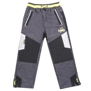 Chlapecké outdoorové kalhoty - GRACE B-84267, šedá/ žlutý pas Barva: Šedá, Velikost: 128