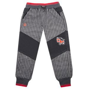 Chlapecké outdoorové kalhoty - GRACE B-84271, šedá/ červený pas Barva: Šedá - červená aplikace, Velikost: 98