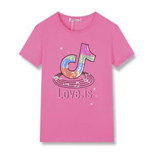 Dívčí triko - KUGO KT9909, růžová Barva: Růžová, Velikost: 164