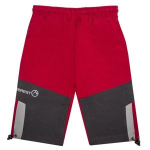 Chlapecké 3/4 plátěné kalhoty - NEVEREST B131, červená Barva: Červená, Velikost: 98