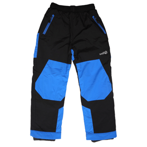 Chlapecké šusťákové kalhoty, zateplené - Wolf B2172, černá/ modrá Barva: Černá, Velikost: 98