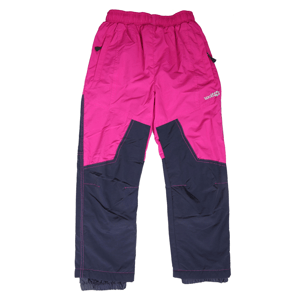 Dívčí šusťákové kalhoty, zateplené - Wolf B2174, fialovorůžová/ tmavě modrá Barva: Fialovorůžová, Velikost: 116