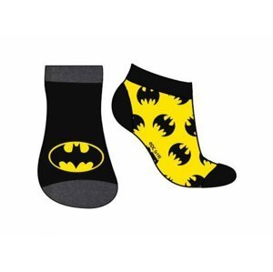 Batman - licence Chlapecké kotníkové ponožky - Batman 5234182, černá/ žlutá Barva: Černá, Velikost: 27-30
