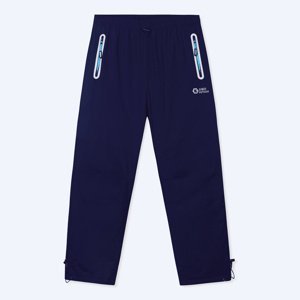 Chlapecké šusťákové kalhoty, zateplené - KUGO DK7097k, tmavě modrá Barva: Modrá tmavě, Velikost: 146