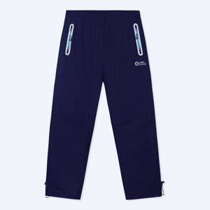 Chlapecké šusťákové kalhoty, zateplené - KUGO DK7097k, tmavě modrá Barva: Modrá tmavě, Velikost: 158