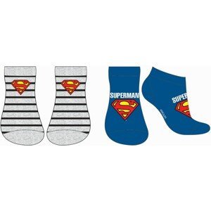 superman-licence Chlapecké ponožky, kotníkové - Superman 5234211, modrá/šedá Barva: Modrá, Velikost: 23-26