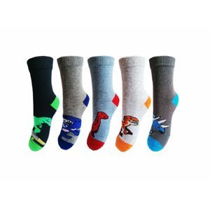 Chlapecké ponožky Aura.Via - GZF7370, dinosauři Barva: Mix barev, Velikost: 28-31