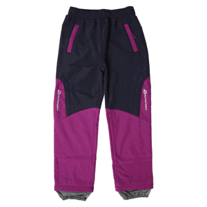 Dívčí softshellové kalhoty, zateplené - Wolf B2195, tmavě modrá/fialovorůžová Barva: Fialovorůžová, Velikost: 122