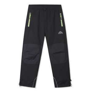 Chlapecké šusťákové kalhoty, zateplené - KUGO DK7098m, černá/signální zip Barva: Černá, Velikost: 158