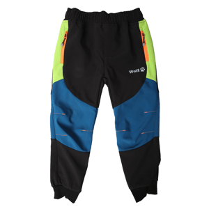 Chlapecké softshellové kalhoty - Wolf B2283, černá Barva: Černá, Velikost: 92