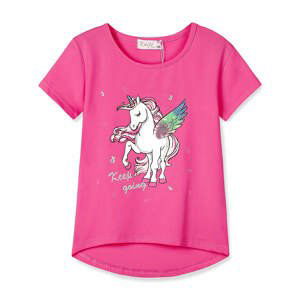 Dívčí triko s flitry - KUGO WK0809, růžová Barva: Růžová, Velikost: 152