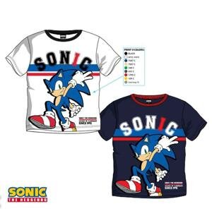 Ježek SONIC - licence Chlapecké triko - Ježek Sonic EV1190, tmavě modrá Barva: Modrá tmavě, Velikost: 98