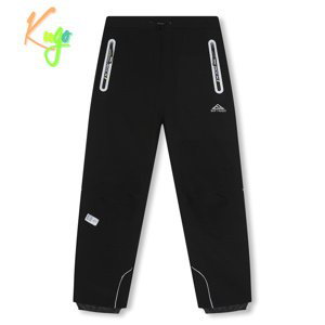 Chlapecké softshellové kalhoty, zateplené - KUGO HK2520, černá / signální zipy Barva: Černá, Velikost: 134