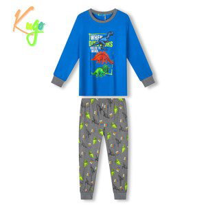 Chlapecké pyžamo - KUGO MP3776, modrá/ šedá Barva: Modrá, Velikost: 110