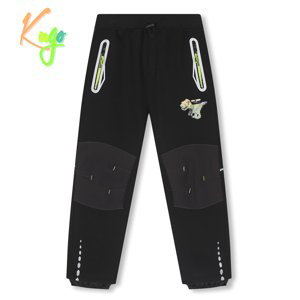 Chlapecké softshellové kalhoty, zateplené - KUGO HK2515, černá / signální zipy Barva: Černá, Velikost: 134