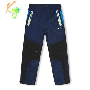 Chlapecké outdoorové kalhoty - KUGO G9651, modrá / signální zip Barva: Modrá, Velikost: 140