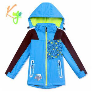 Chlapecká softshellová bunda - KUGO QK2930, tyrkysová Barva: Tyrkysová, Velikost: 104