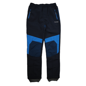 Chlapecké softshellové kalhoty, zateplené - Wolf B2294, tmavě modrá Barva: Modrá tmavě, Velikost: 140