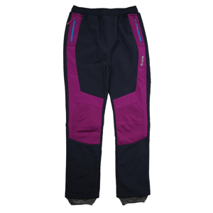 Dívčí softshellové kalhoty, zateplené - Wolf B2295, tmavě modrá/ fialovorůžová Barva: Modrá tmavě, Velikost: 152