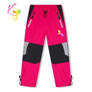 Dívčí šusťákové kalhoty, zateplené - KUGO DK7128, růžová Barva: Růžová, Velikost: 104
