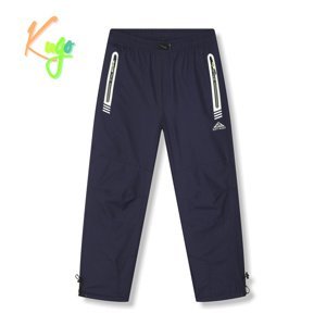 Chlapecké šusťákové kalhoty, zateplené - KUGO DK7135, tmavě modrá Barva: Modrá tmavě, Velikost: 146