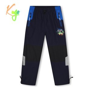 Chlapecké šusťákové kalhoty, zateplené - KUGO DK7131, tmavě modrá Barva: Modrá tmavě, Velikost: 128