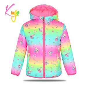 Dívčí zimní bunda - KUGO KM9983, růžová Barva: Růžová, Velikost: 104