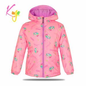 Dívčí zimní bunda - KUGO KM9982, růžová Barva: Růžová, Velikost: 104