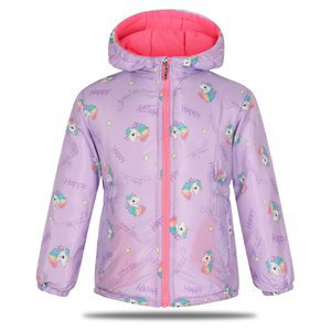 Dívčí zimní bunda - KUGO KM9982, fialková Barva: Fialková, Velikost: 110